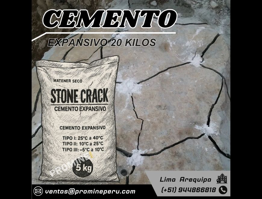 Cemento Expansivo – Rompe Roca - 20 kilos - caja
