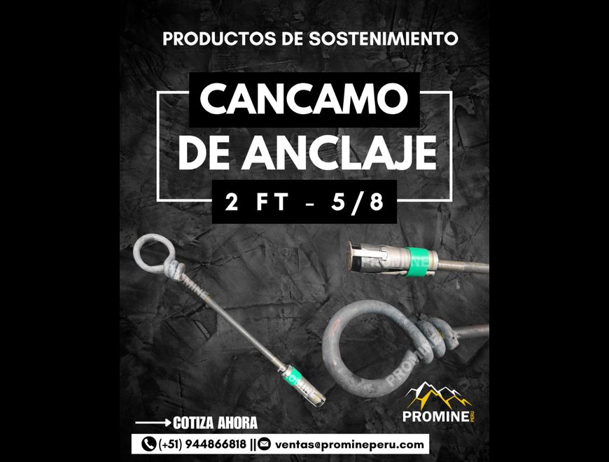 Cáncamo Minero 5/8 | Anclaje | Cabeza Mecánica