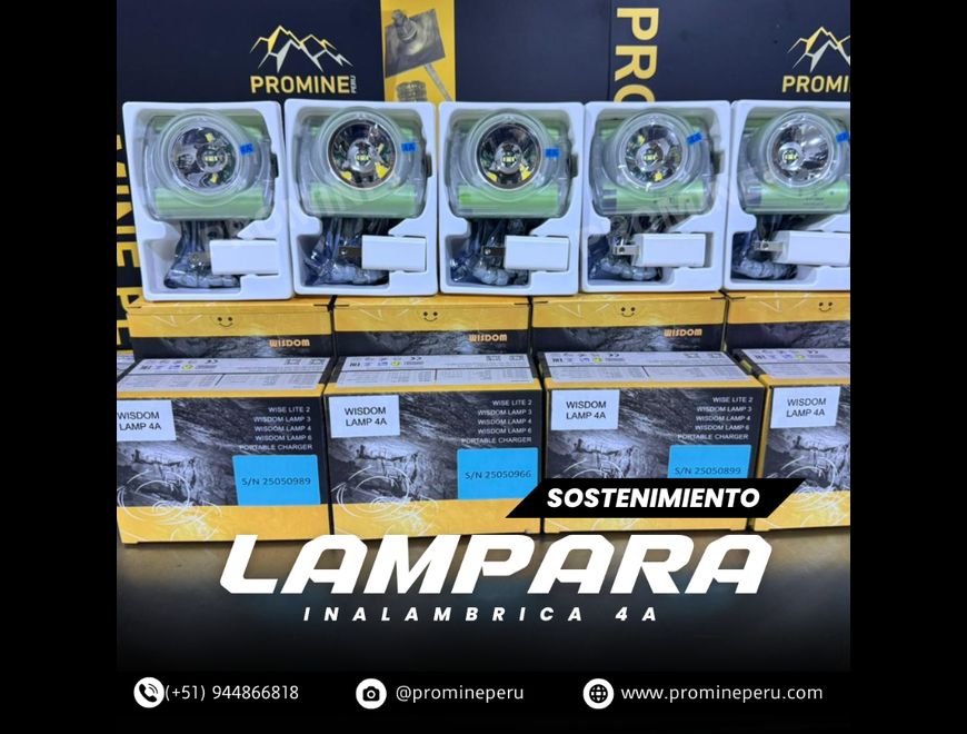 Lámpara 4A Inalámbrica | Luz LED Recargable | Mina en Cajamarca (Distrito)