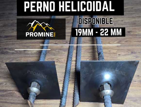 Perno Helicoidal 19mm - 22mm - mina en Cajamarca (Distrito)