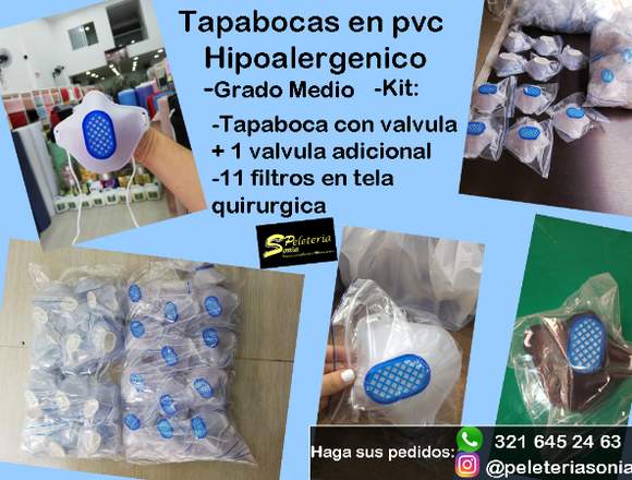 Kit de tapabocas en pvc hipoalergenico en Pereira (Municipio)