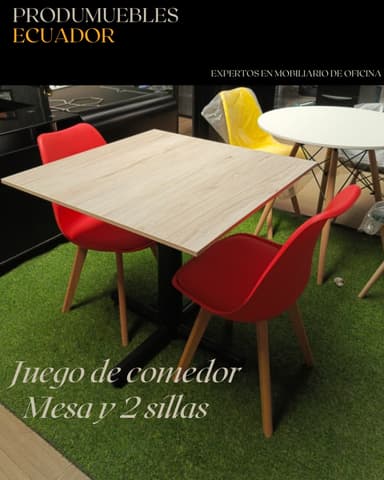 juego de comedor mesa y 2 sillas PRODUMUEBLES
