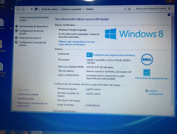 Laptop Dell buen estado en San Luis (Lima 30) (Distrito)