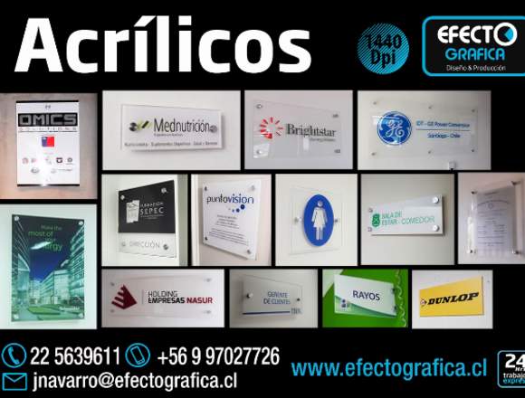 letreros de acrílico para oficinas en Santiago (Comuna)