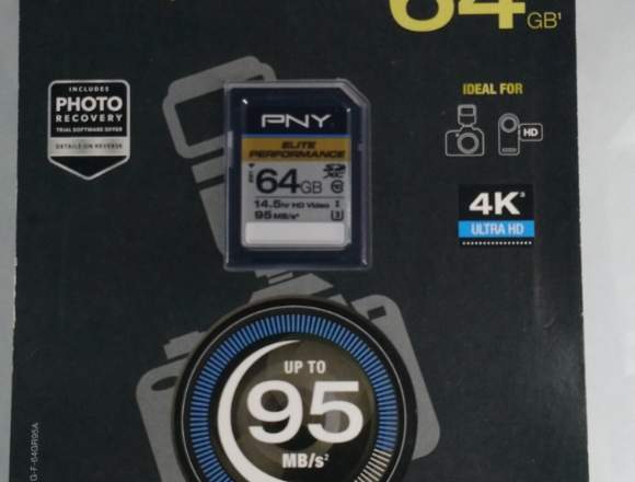 Memoria SD PNY 64GB 100% Original en La Paz (Localidad)