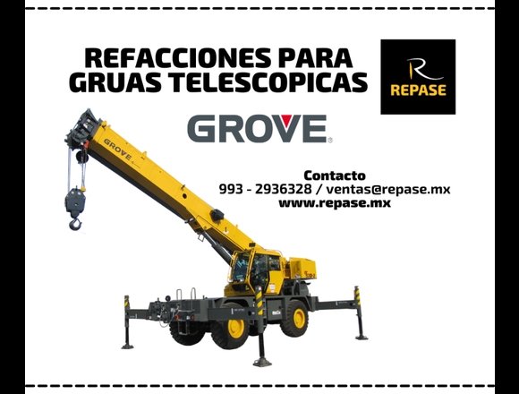 REFACCIONES PARA GRUAS TELESCOPICAS GROVE