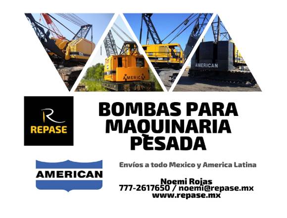 BOMBAS PARA MAQUINARIA PESADA AMERICAN en Mérida (Municipio)