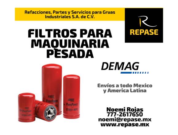 FILTROS PARA MAQUINARIA PESADA DEMAG en Mérida (Municipio)