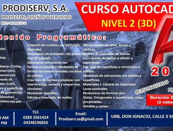 CURSOS DE AUTOCAD 2D Y 3D en Morán (Municipio)