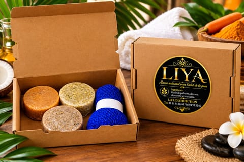 Savons artisanaux au curcuma et éponge africaine à Paris (Commune)