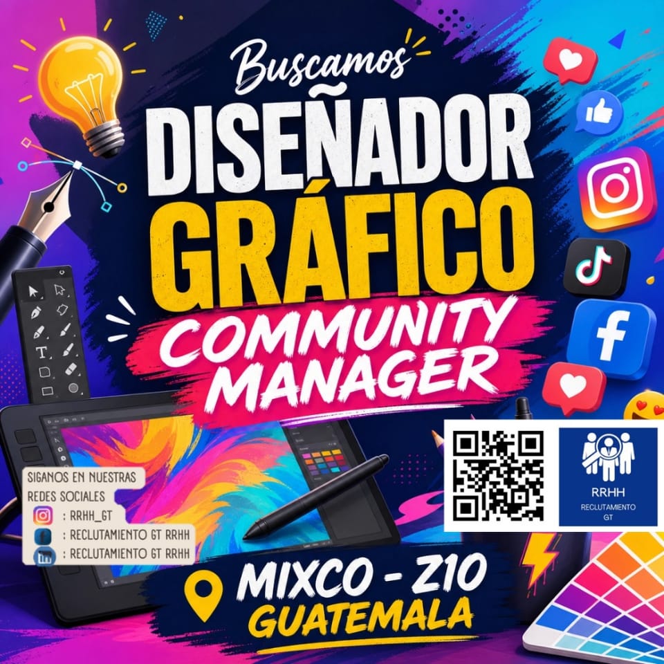 COMMUNITY MANAGER DISEÑADOR SERVICIO AL CLIENTE ASESOR COMERCIAL en Ciudad de Guatemala (Municipio)