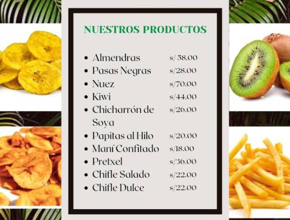 Venta de frutos secos secos y snack