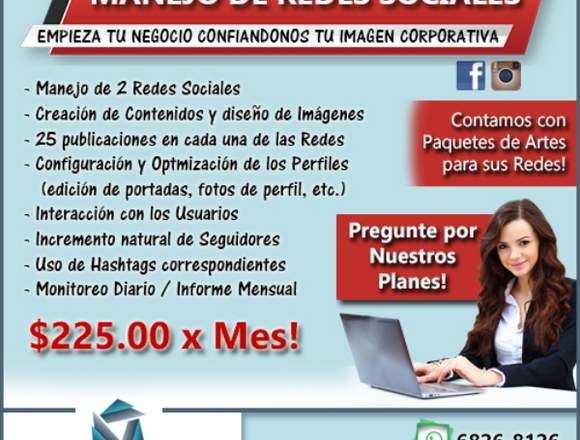Manejo de Redes Sociales a Excelentes Precios! en Alajuela (Cantón)