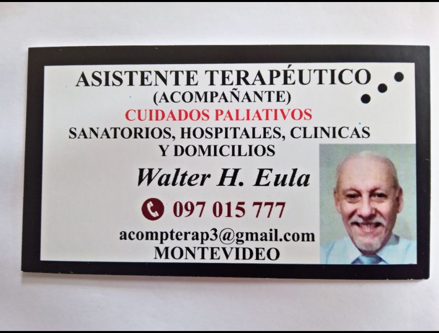 Asistente terapéutico/cuidados/paliativos/acompañ en Montevideo (Localidad)
