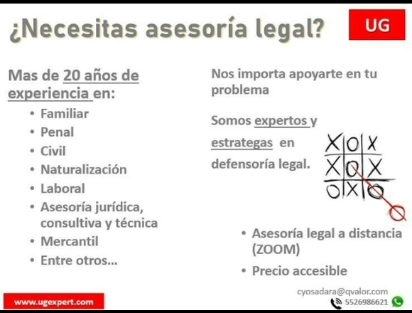 ¿Necesitas asesoria legal?