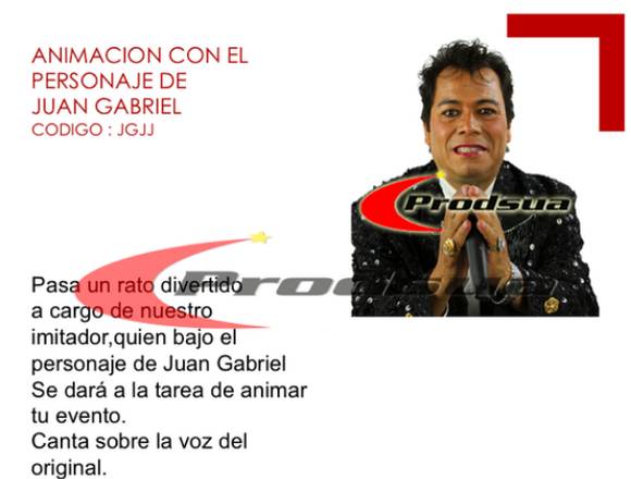 Imitador de Juan gabriel gran descuento hoy en Iztacalco (Municipio)