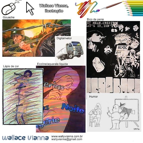 Wallace Vianna ilustrador desenhista freelancer autonomo RJ em Rio de Janeiro (Municipio)