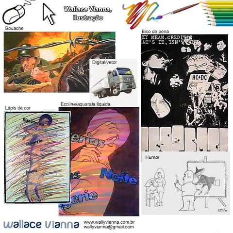 Wallace Vianna ilustrador desenhista freelancer autonomo RJ em Rio de Janeiro (Municipio)
