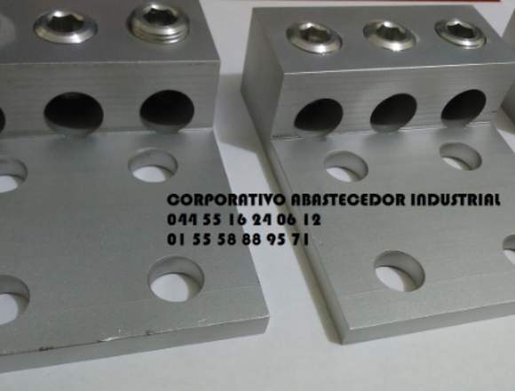 zapatas de aluminio y cobre