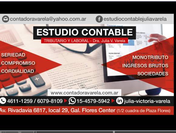 ESTUDIO CONTABLE 4611-1259 en Lago Buenos Aires (Localidad)