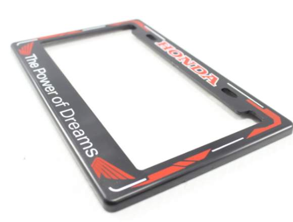 1 Portaplacas Grande Moto Honda 22x14 Plastico