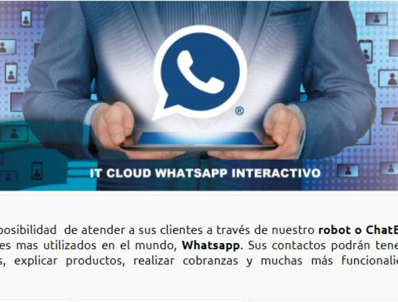 CHATBOT-ROBOT EN WHATSAPP 24 HORAS