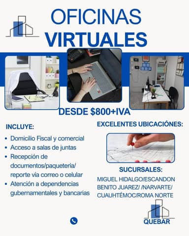 PAQUETES PARA TU OFICINA VIRTUAL en Benito Juárez (Municipio)