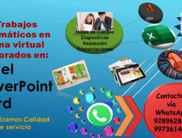 Trabajos Informáticos Excel, Powerpoint, word