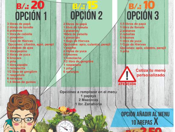 compra de verduras buco por menos en San Carlos (Distrito)