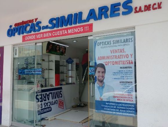 Traspaso opticas de similares en Iztapalapa (Municipio)