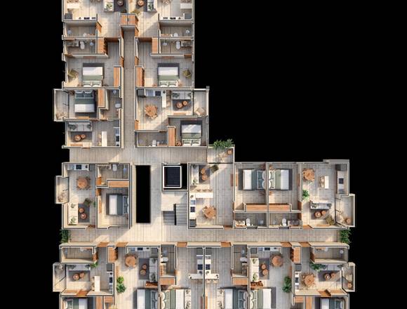 Apartamento Llave en Mano. Amueblado. 44 M2 en Miguel Hidalgo (Municipio)