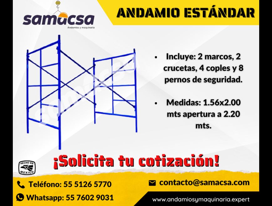 Andamios Tubulares de Trabajo medida Estándar