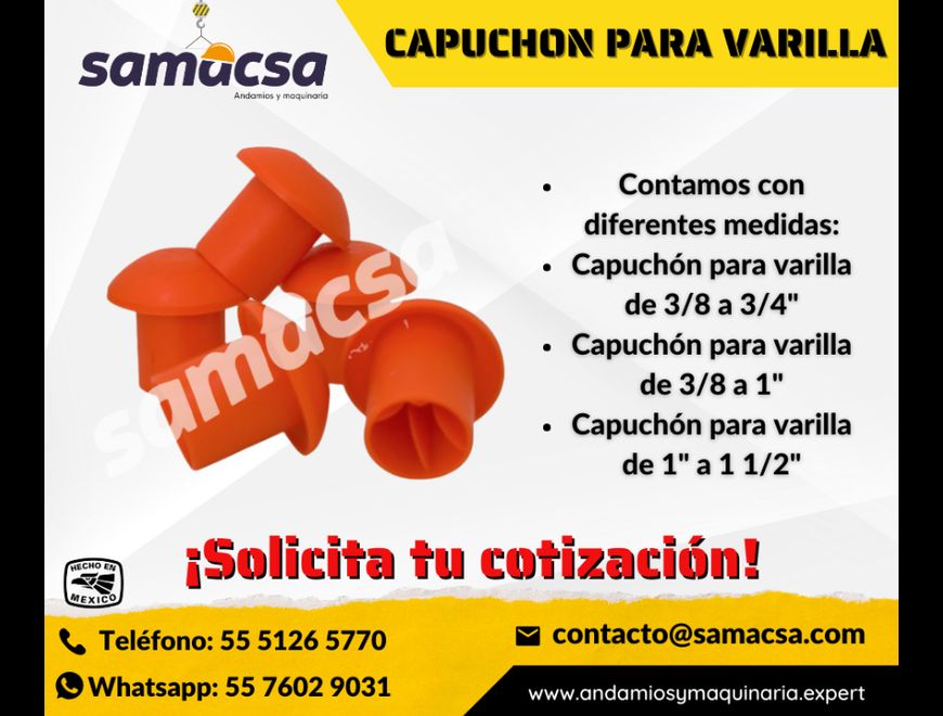TAPÓN PARA VARILLA (IMPLEMENTO DE SEGURIDAD) en Ecatepec de Morelos (Municipio)