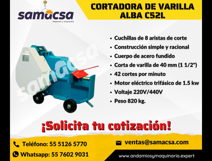 CORTADORA DE VARILLA ELECTRICA ALBA