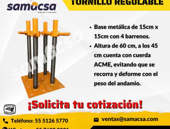 TORNILLO NIVELADOR PARA ANDAMIO (REGULABLE) en Ecatepec de Morelos (Municipio)