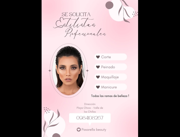 SE REQUIERE ESTILISTA PROFESIONAL en Rumiñahui (Cantón)
