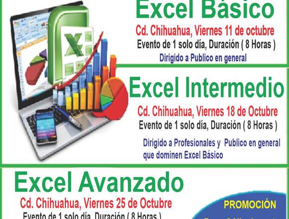 Cursos de Excel (Básico, Intermedio y Avanzado)