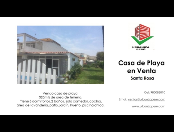 Casa de Playa en Venta en Lima (Lima 1) (Distrito)