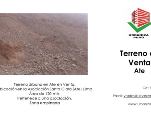 Terreno en Venta en Ate en Lima (Lima 1) (Distrito)