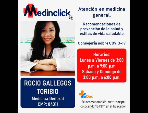 Consulta médica virtual, teleconsulta, médico en Santiago de Surco (Lima 33) (Distrito)