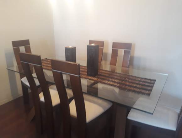 Mesa comedor vidrio madera en Santiago (Comuna)