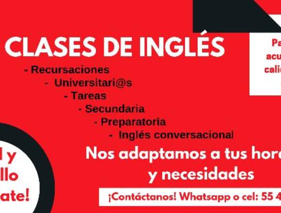 Clases y asesorías de inglés