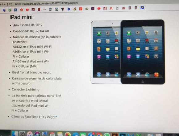 iPad mini pantalla nueva en Santiago (Comuna)