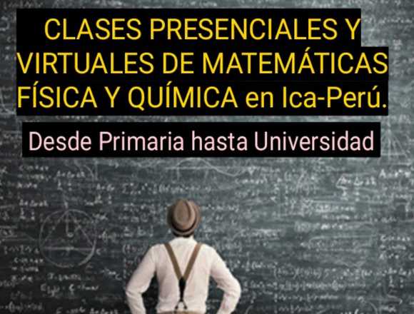 Clases de Matemáticas en Ica (domicilio,virtual) en Ica (Distrito)