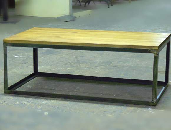Mesa Ratona Estilo Industrial Hierro Y Madera en Buenos Aires (Localidad)