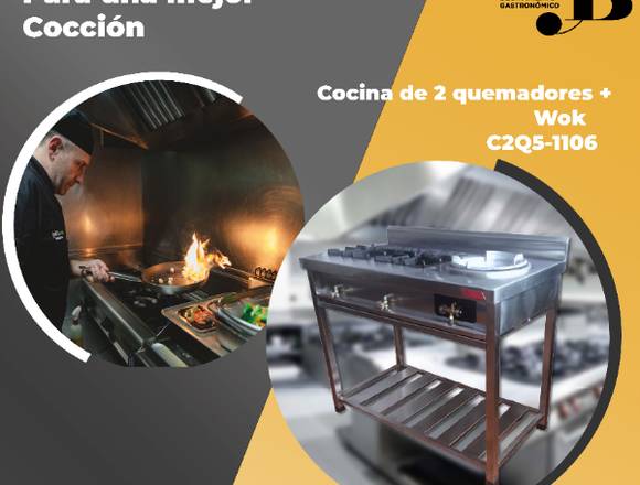 COCINA DE DOS QUEMADORES + WOK en Lima (Lima 1) (Distrito)