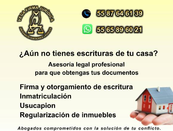 REGULARIZACION DE INMUEBLES ABOGADOS 55 8764 6139 en Cuautitlán (Municipio)