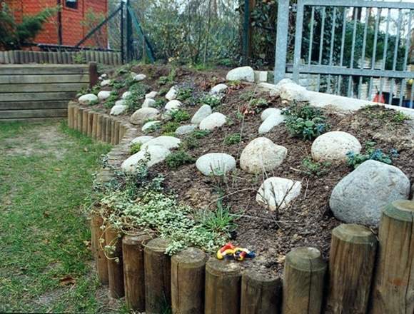 Bordillos para jardinera en madera inmunizada