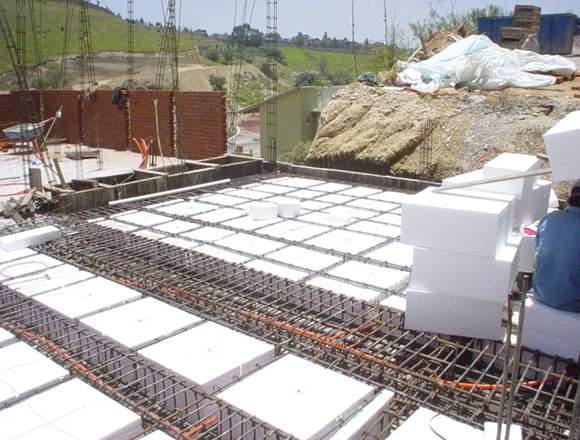 losas reticulares de poliestireno expandido