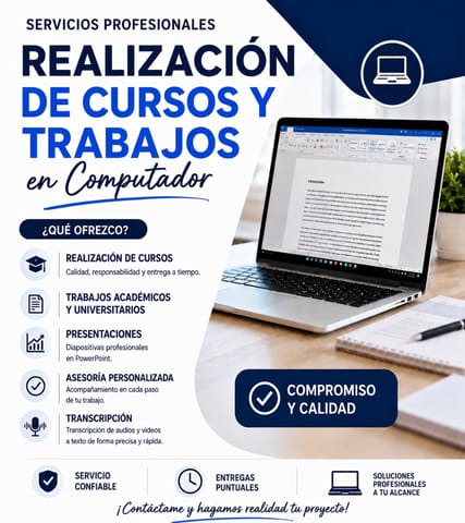 REALIZACION DE CURSOS Y TRABAJOS EN COMPUTADOR en Duitama (Municipio)